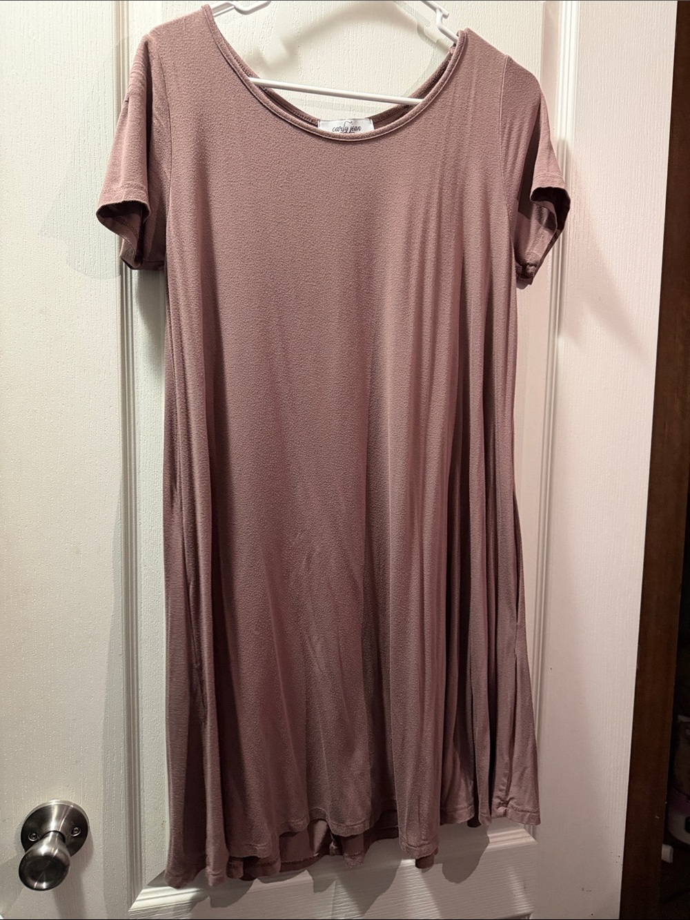 Carly Jean Los Angeles Mauve Pink Short-Sleeve Swing Tunic